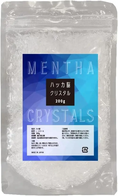 日本製 ハッカ脳 クリスタル チャック付き袋入り 200g