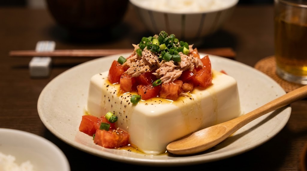 【第51話】気力ゼロの水曜日。火を使わない「トマトとツナのごま油冷奴」